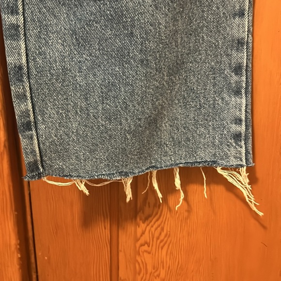 Zara size 10 high rise straight jeans (z1975) in mid blue. - Picture 4 of 5